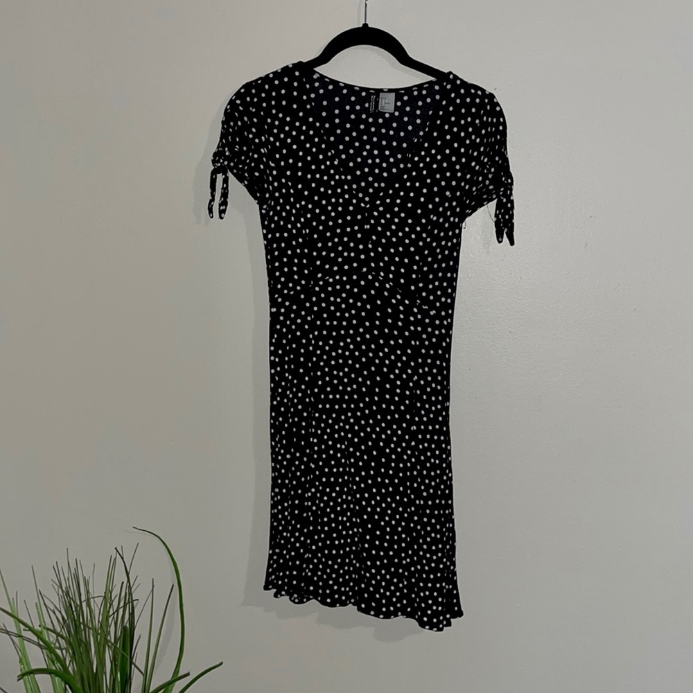 Divided Black Mini Dress